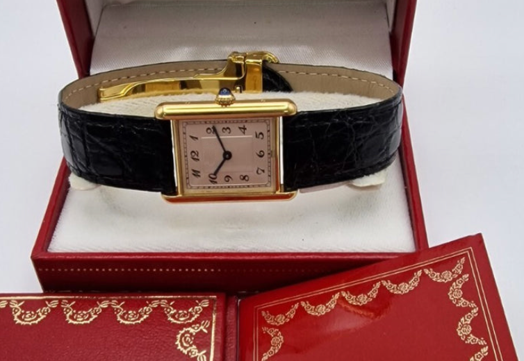 Watch | Black Leather Strap | Full Set with Box & Papers