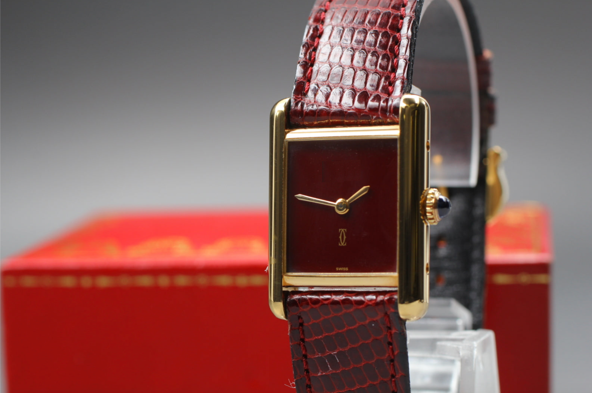 Red Dial Watch | 23x30mm | Manual Wind | Full Set with Box & Papers